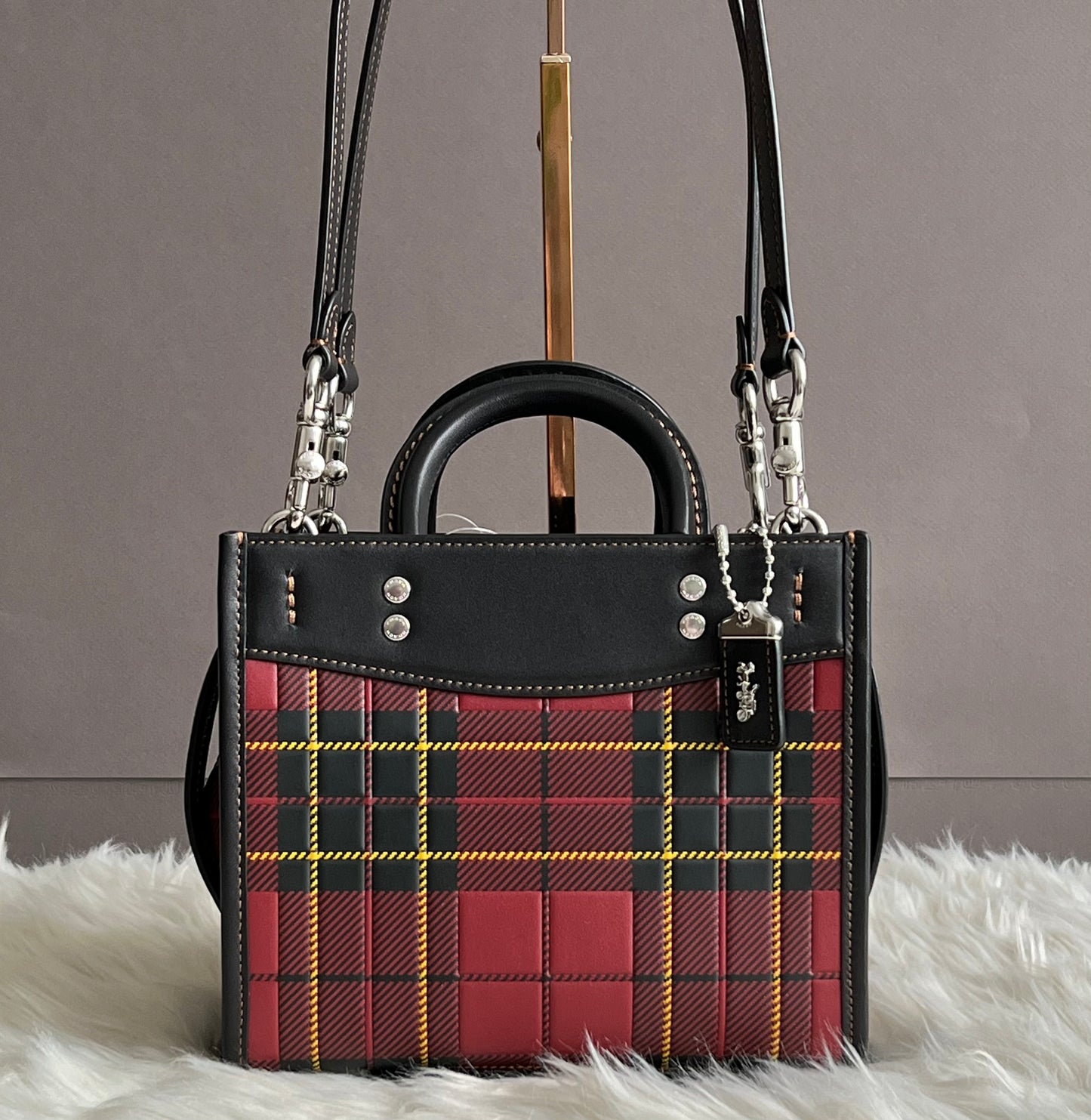Coach Rogue 20 with Plaid Print