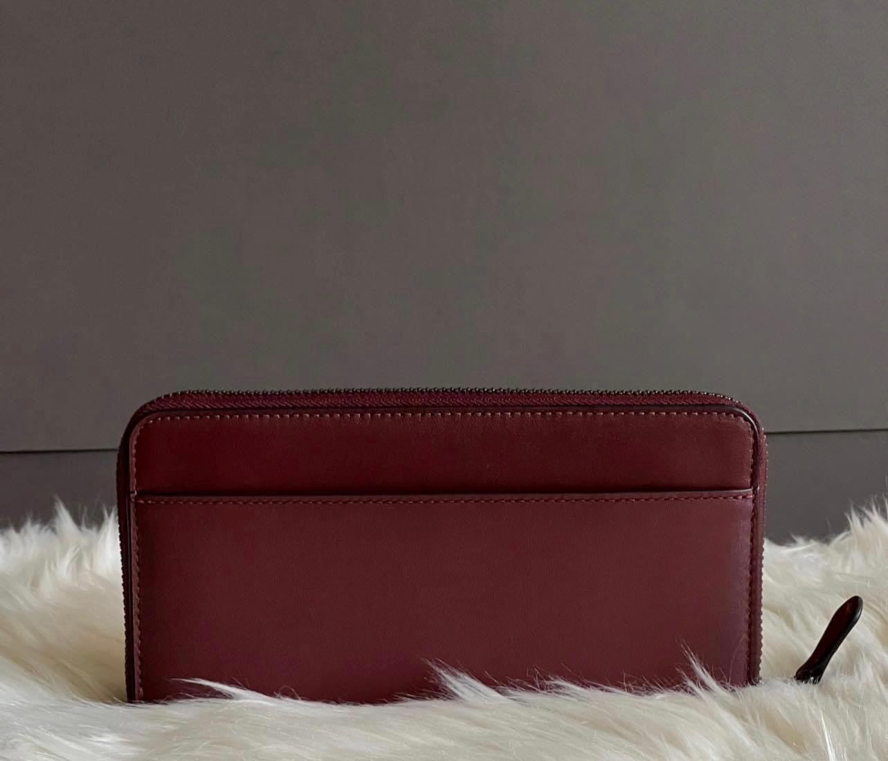 Coach Accordion Zip Wallet with Varsity Patches
