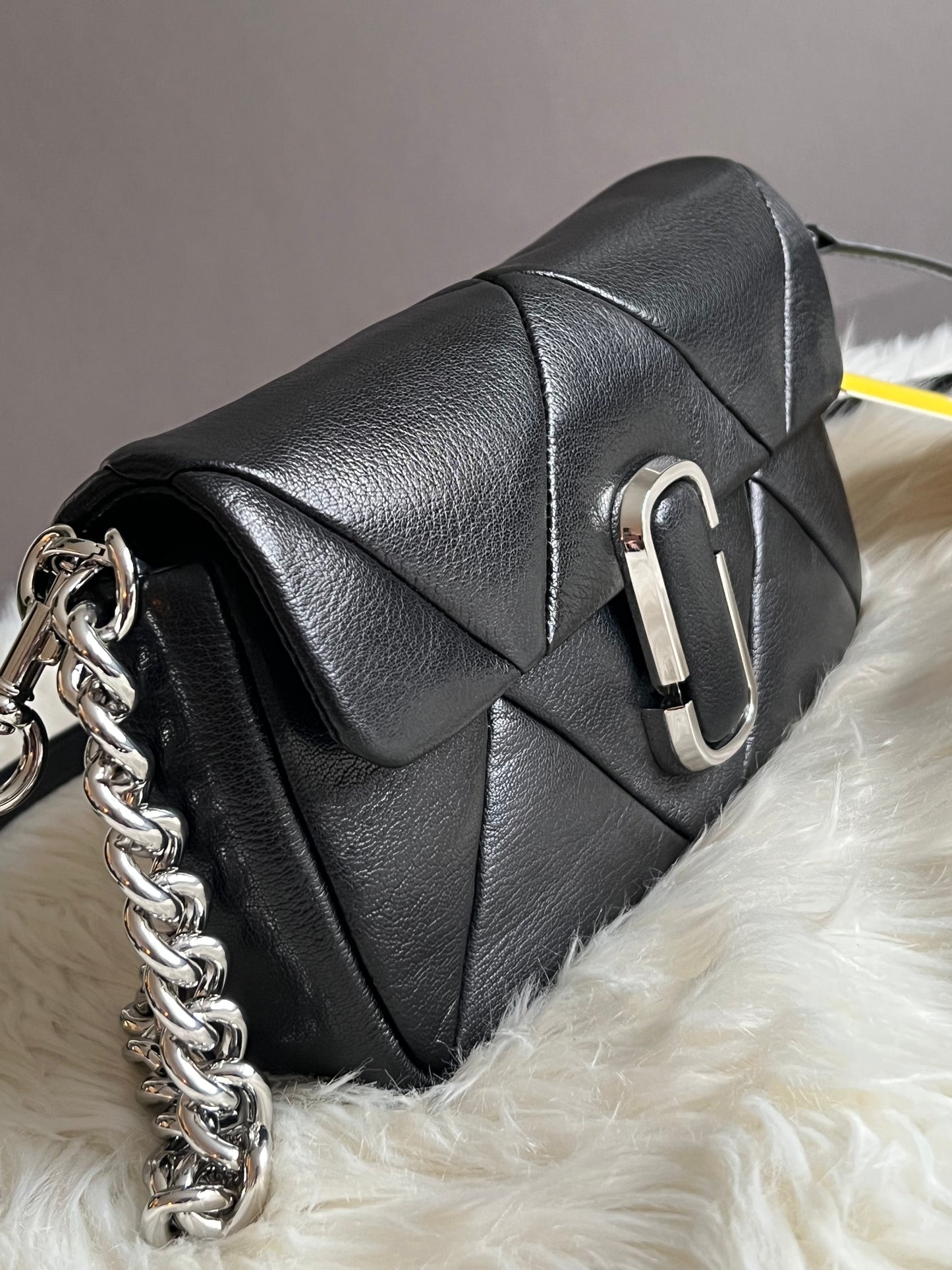 Puffy Diamond Quilted J Marc Shoulder Bag