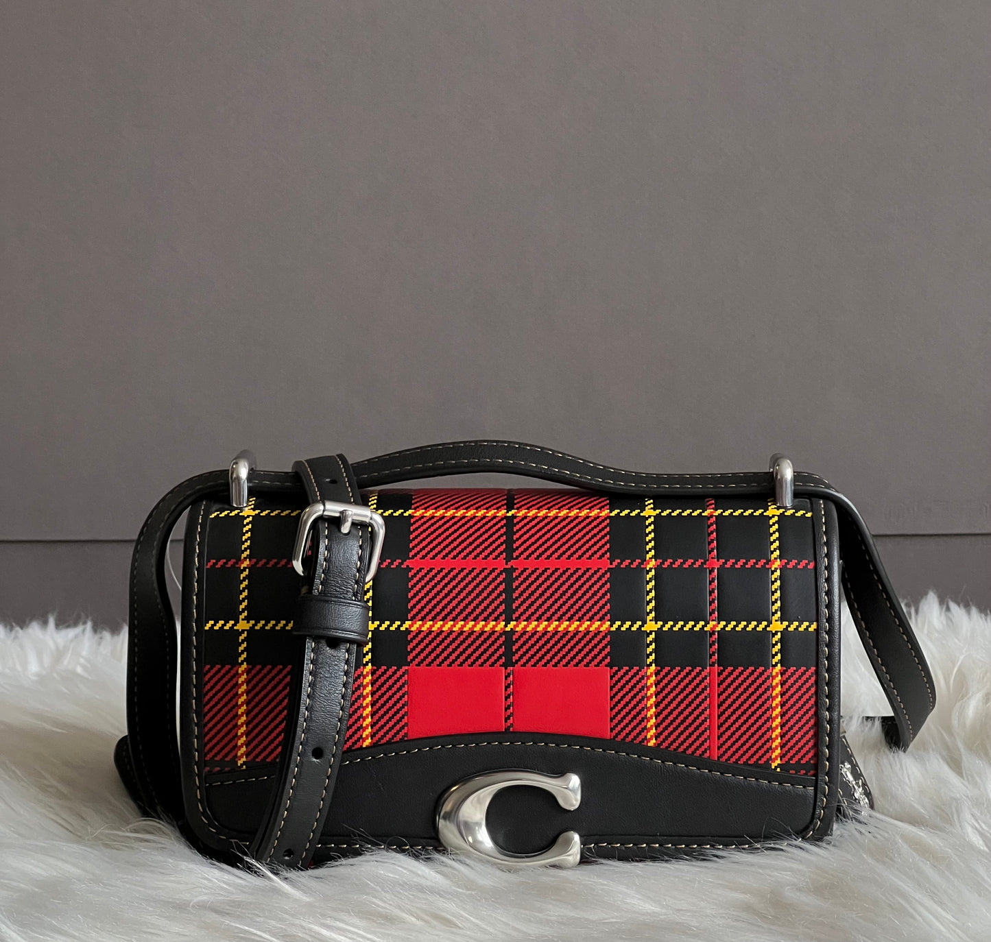 Coach Bandit Crossbody with Plaid Print
