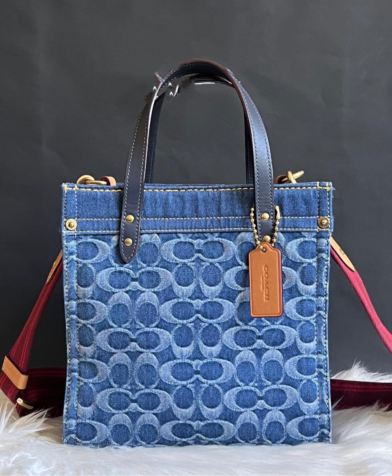 Coach Field Tote 22 in Signature Denim