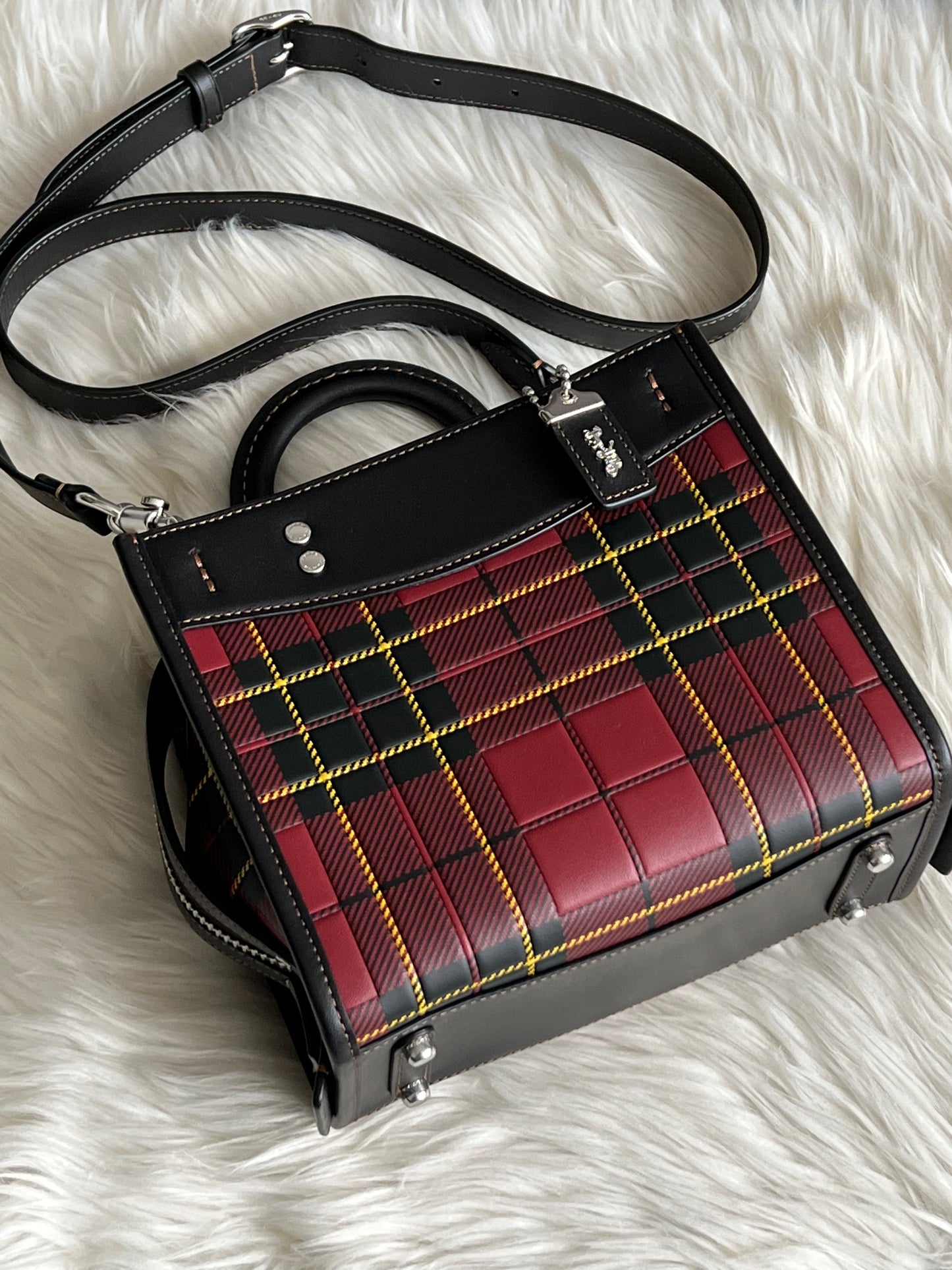 Coach Rogue 20 with Plaid Print