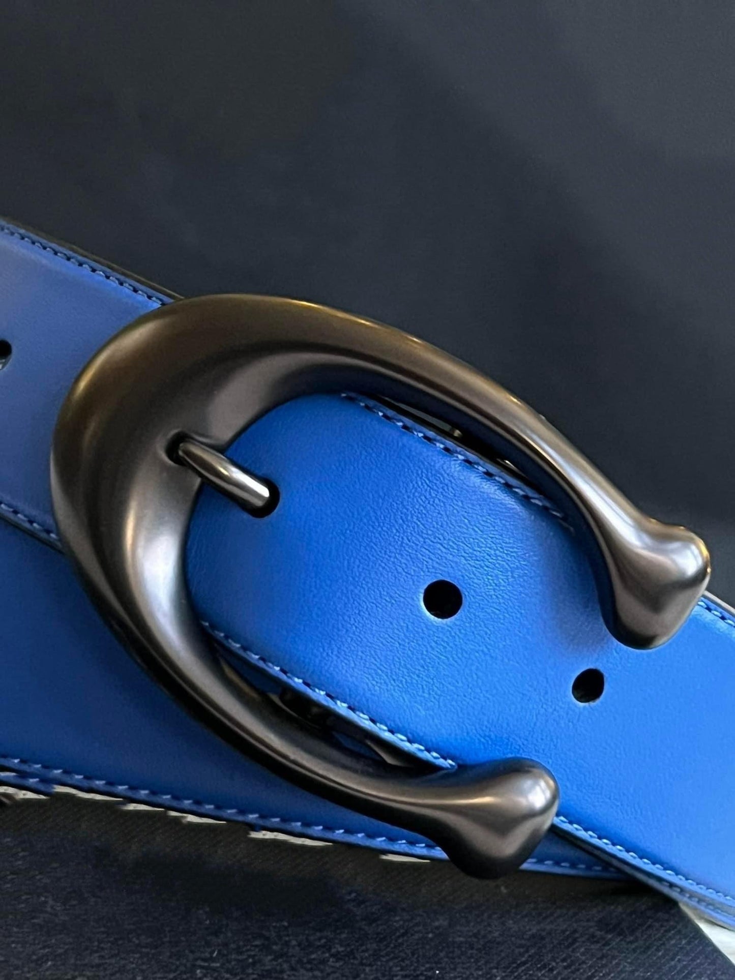 Coach Signature Buckle Cut to Size Reversible Belt