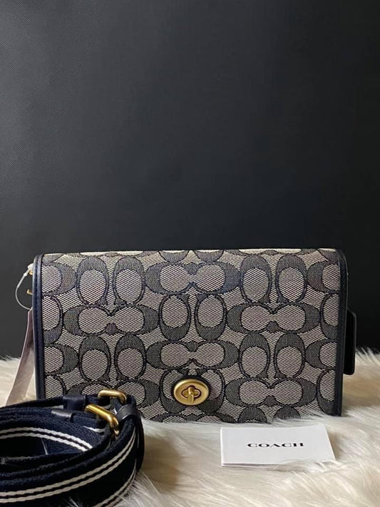 Coach Hayden Foldover Crossbody Clutch in Signature Jacquard