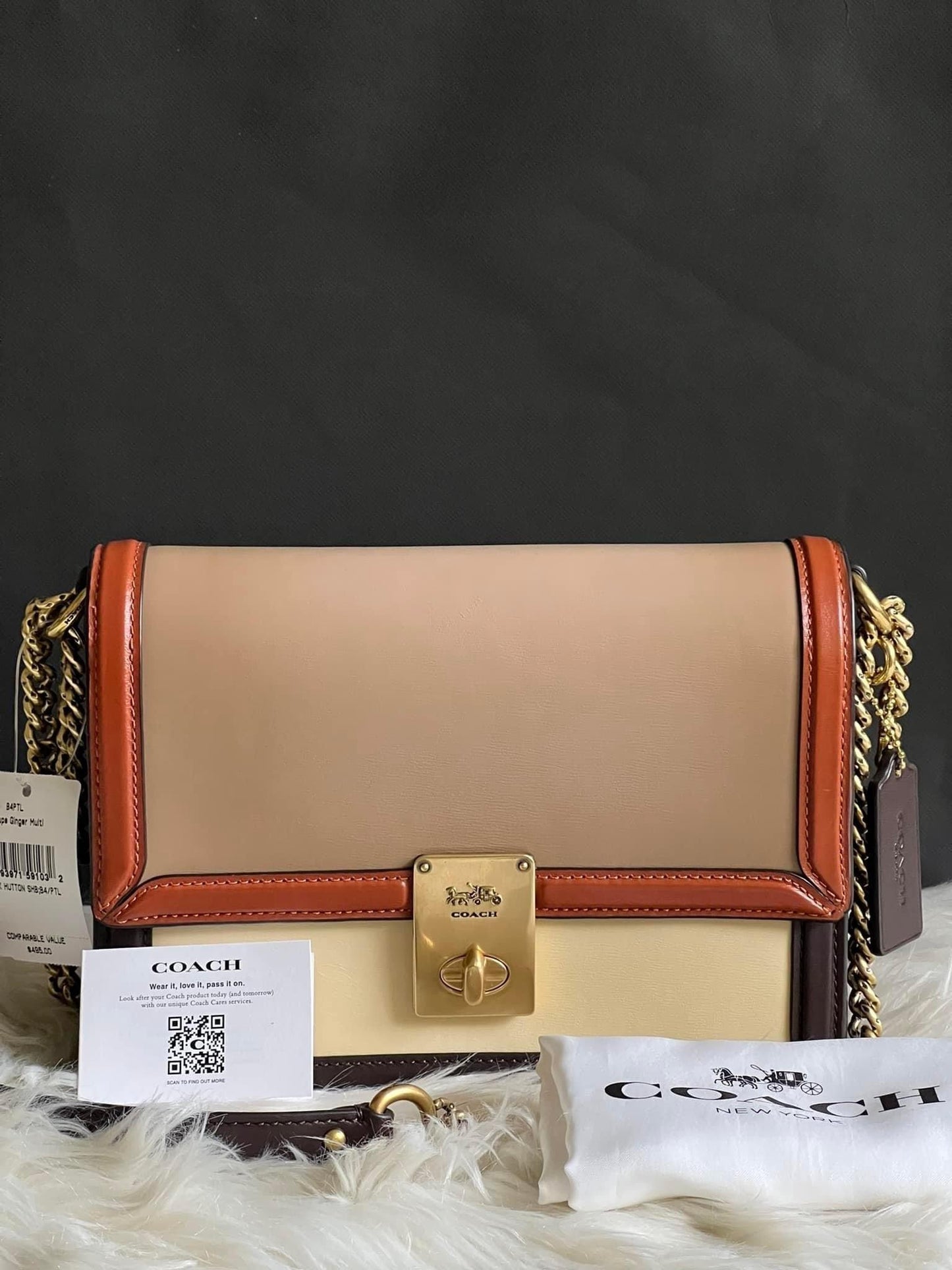 Coach Hutton Shoulder Bag in Colorblock