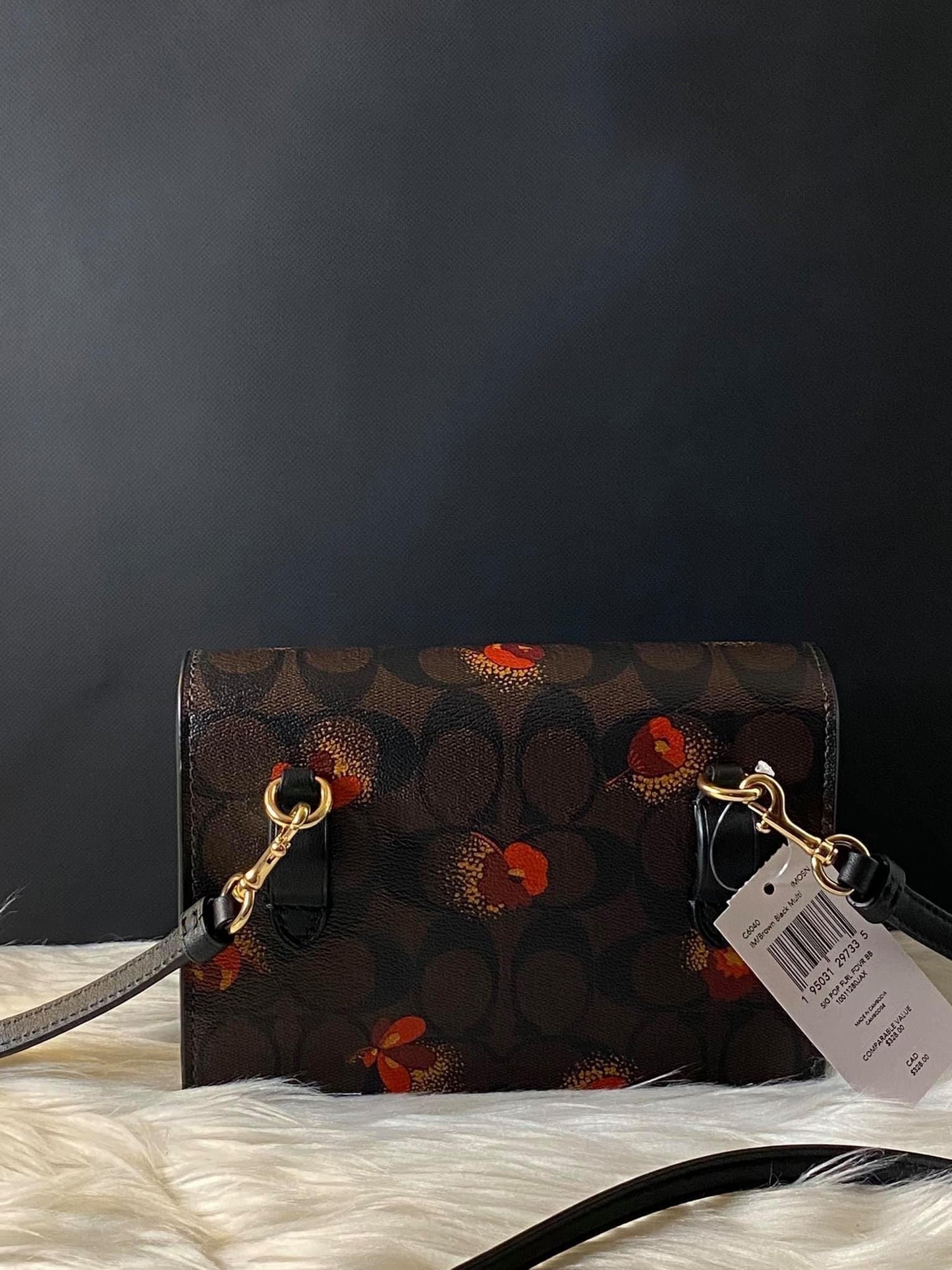 Coach Foldover Belt Bag in Signature Canvas with Pop Floral Print