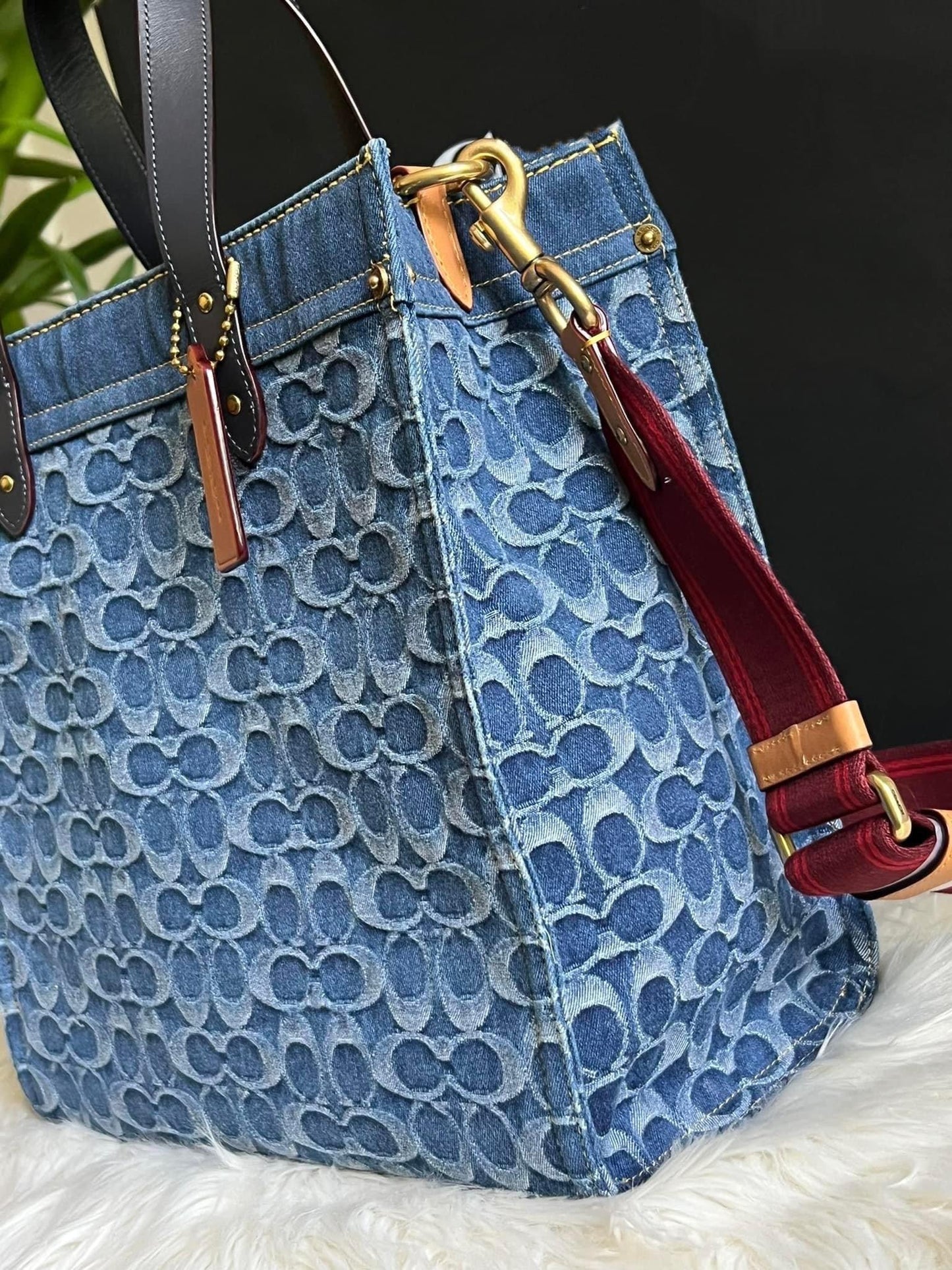 Coach Field Tote in Signature Denim