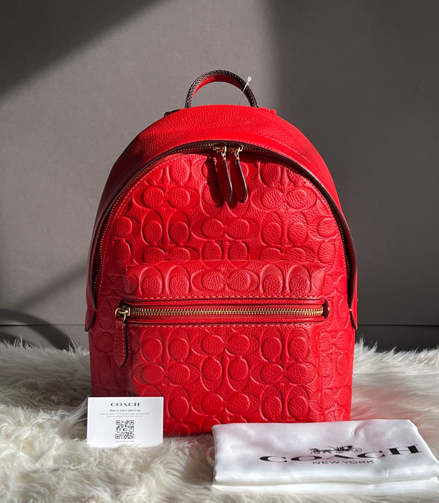 Coach Charter Backpack 24 In Signature Leather