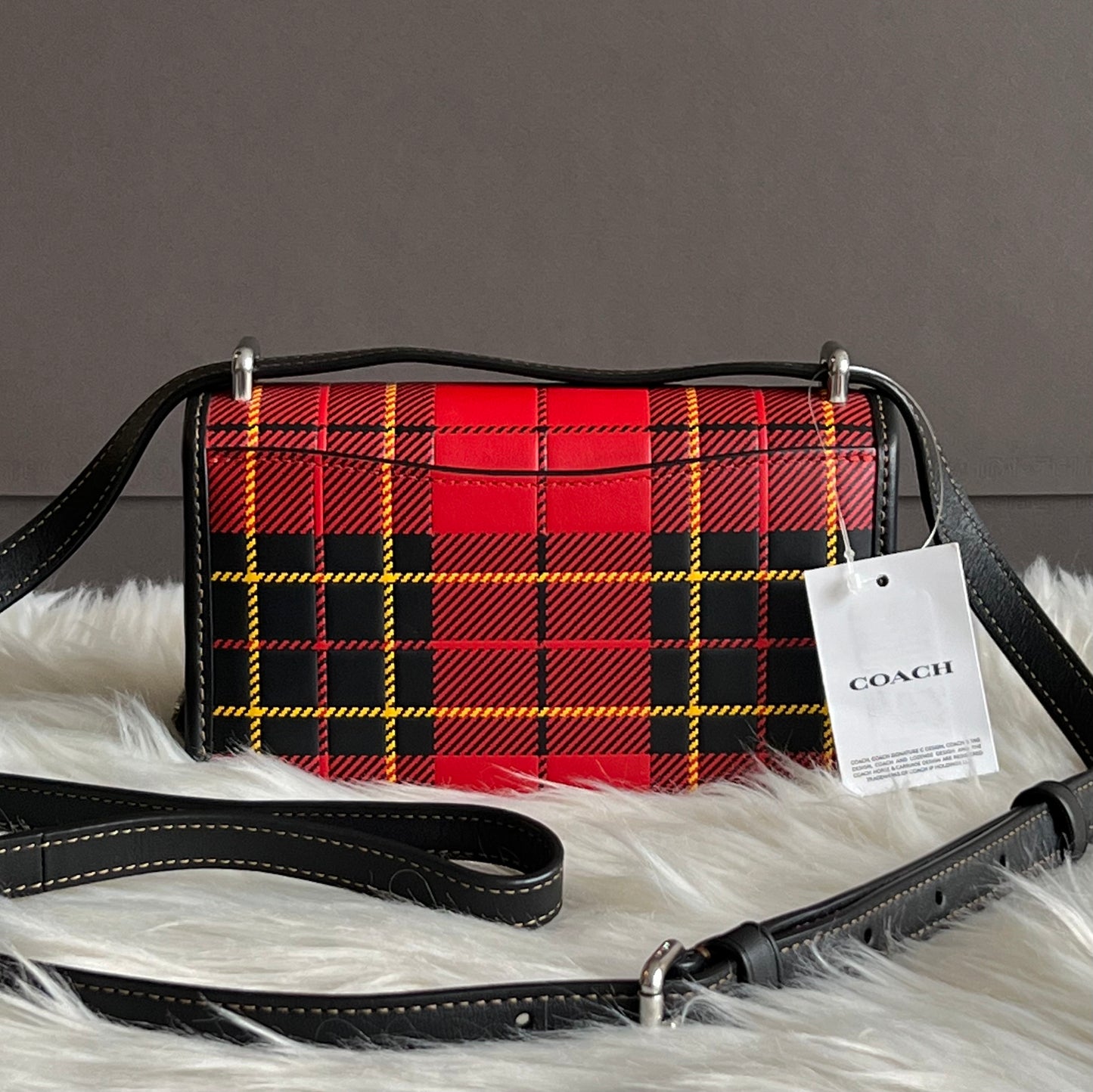 Coach Bandit Crossbody with Plaid Print