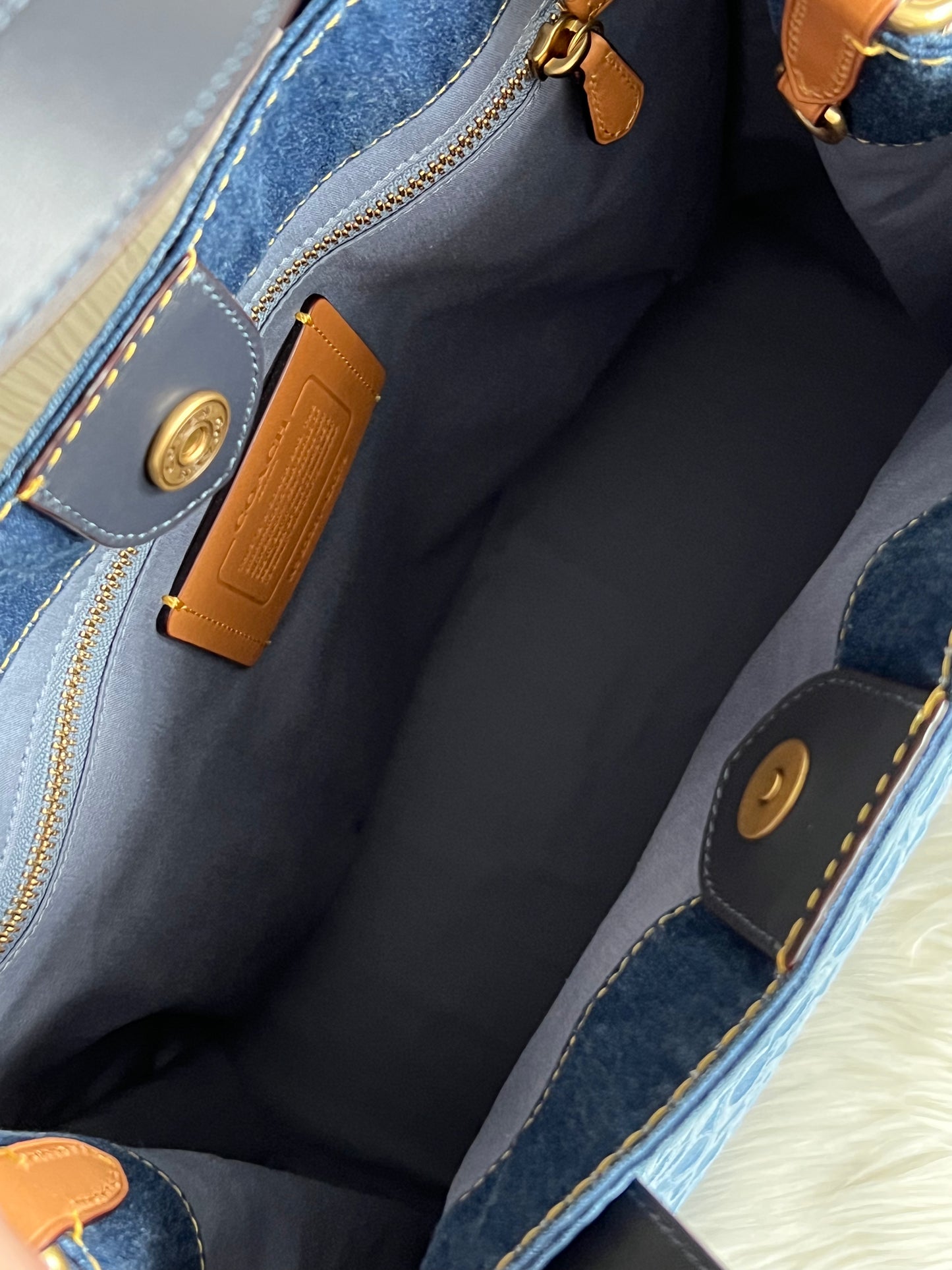 Coach Field Tote 40 in Signature Denim