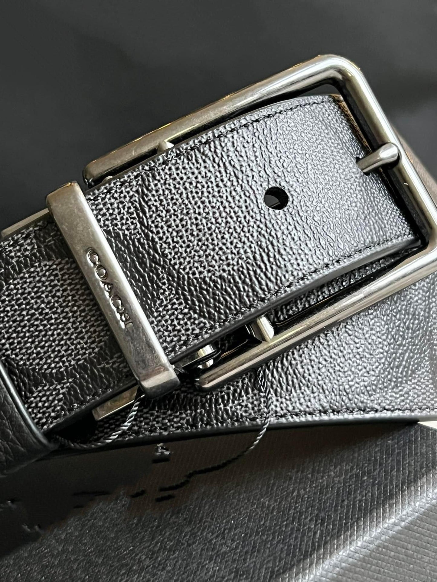 Coach Double Bar Buckle Cut to Size Reversible Belt