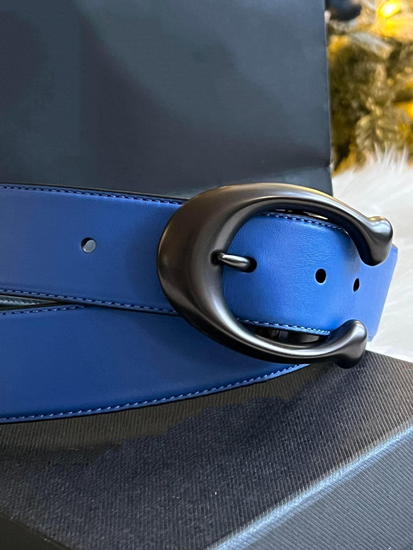 Coach Signature Buckle Cut to Size Reversible Belt