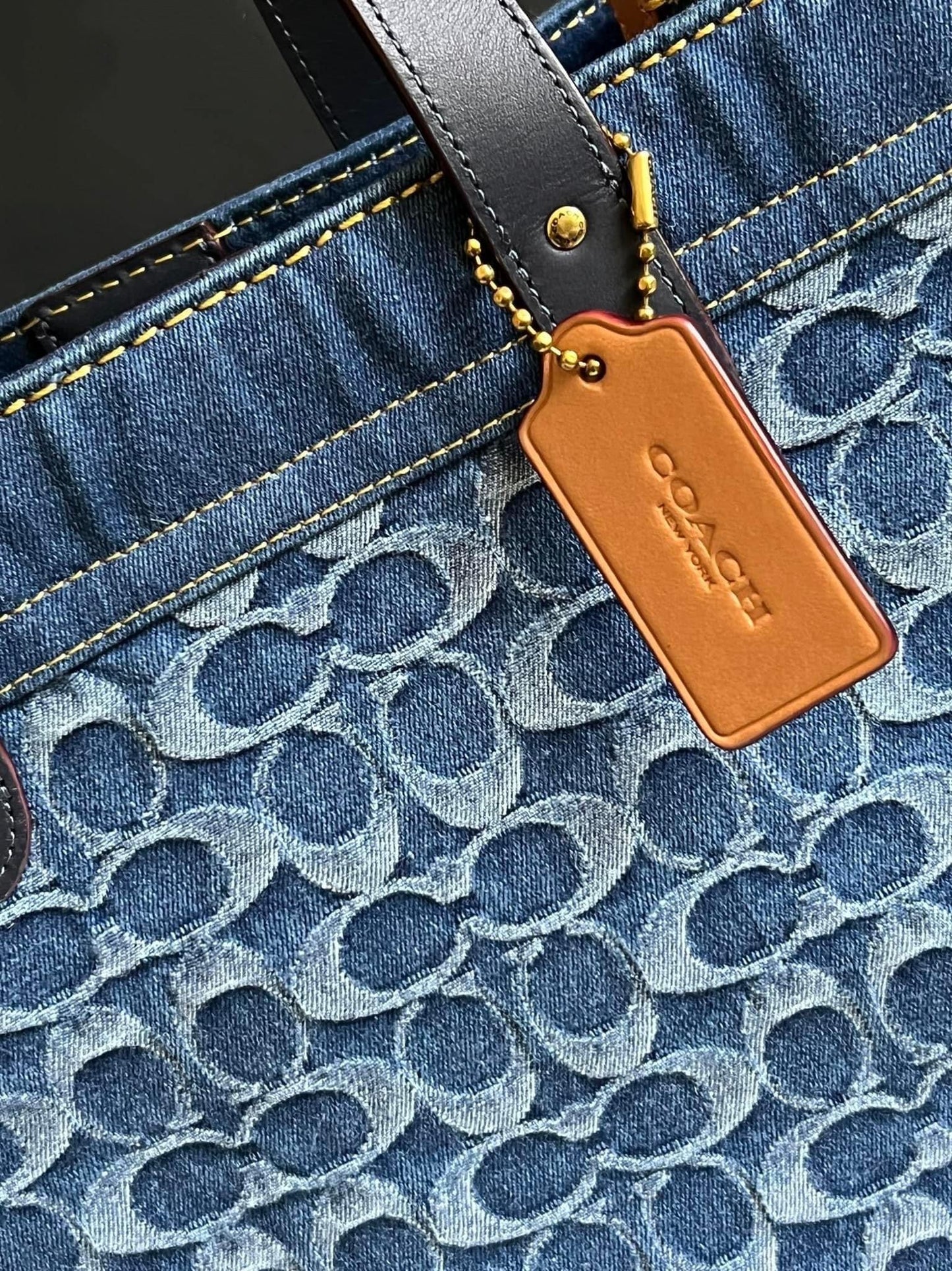Coach Field Tote in Signature Denim