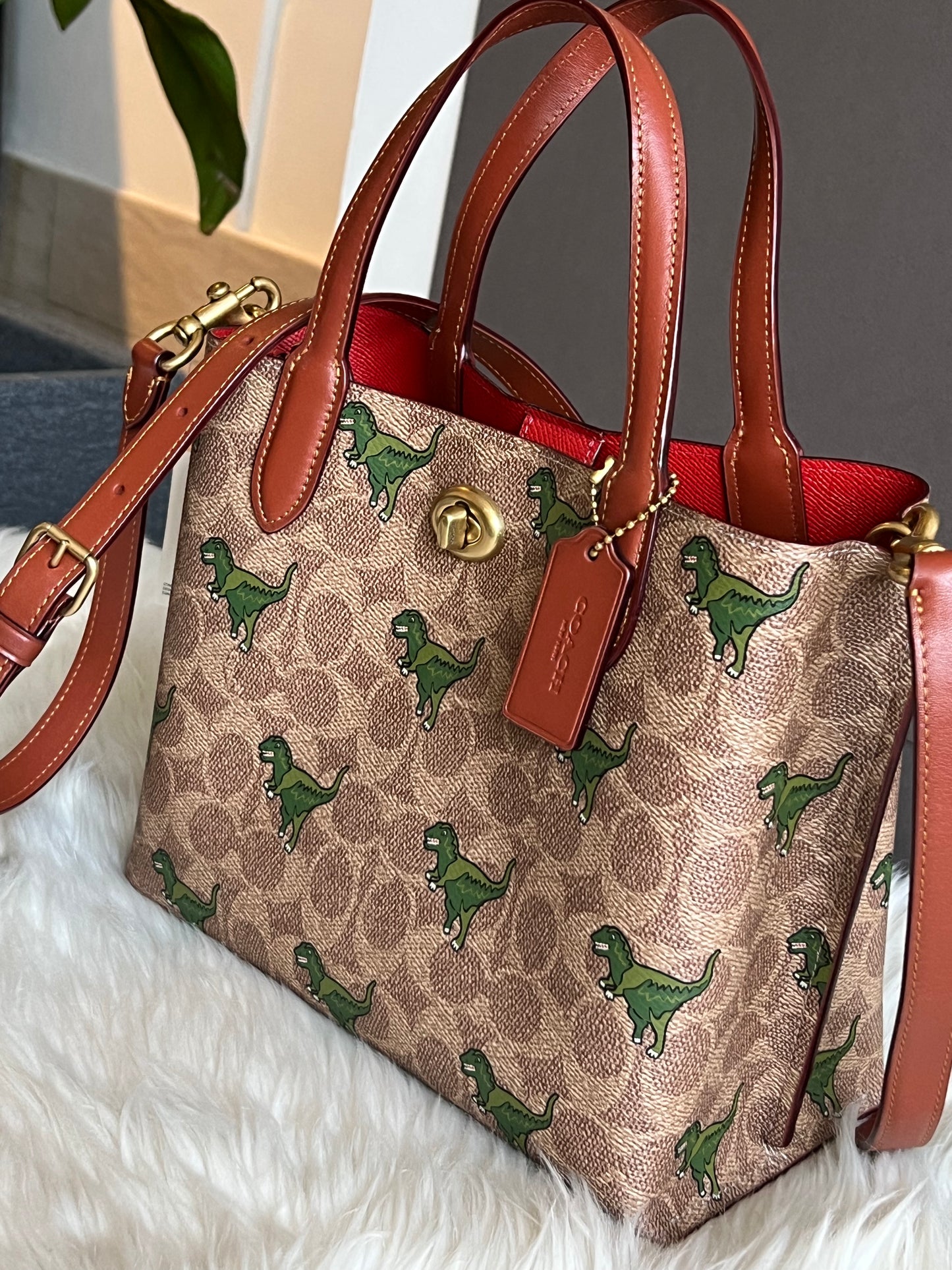 Coach Willow Tote 24 In Signature Canvas with Rexy Print