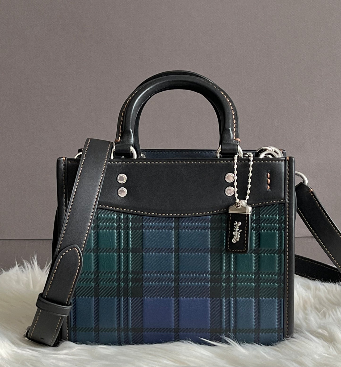 Coach Rogue 20 with Plaid Print