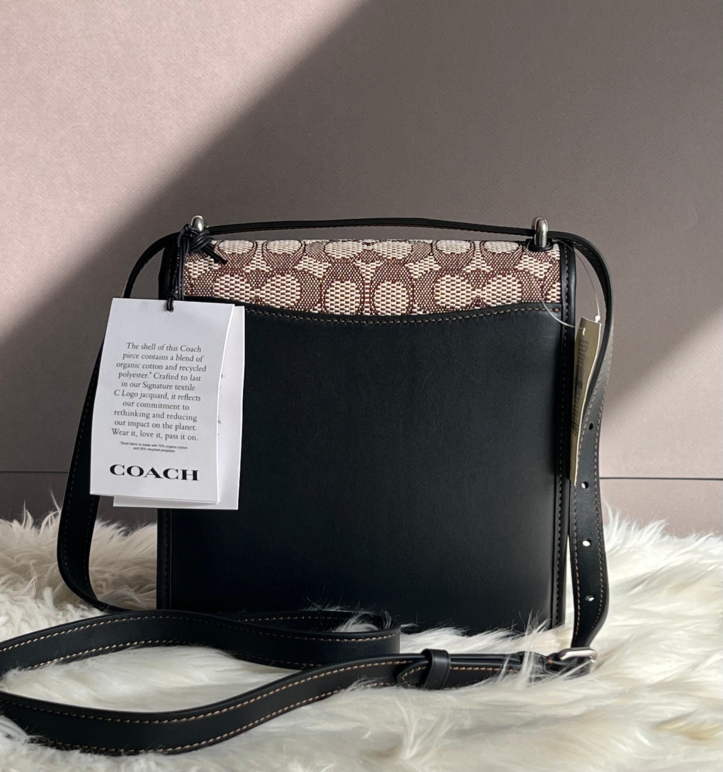 Coach Bandit Shoulder Bag 20 in Textile Signature Jacquard