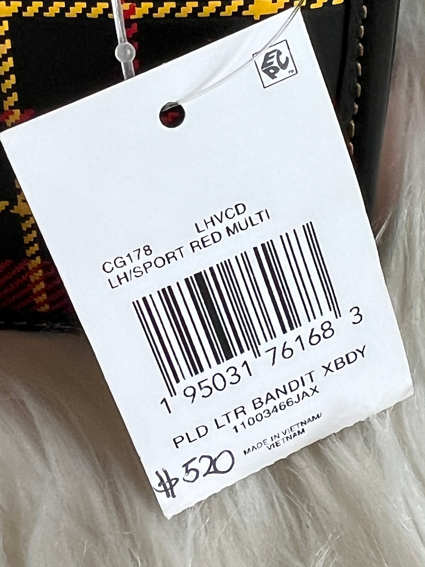 Coach Bandit Crossbody with Plaid Print