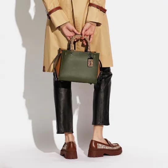 Coach Rogue 25 in Colorblock with Snakeskin Detail