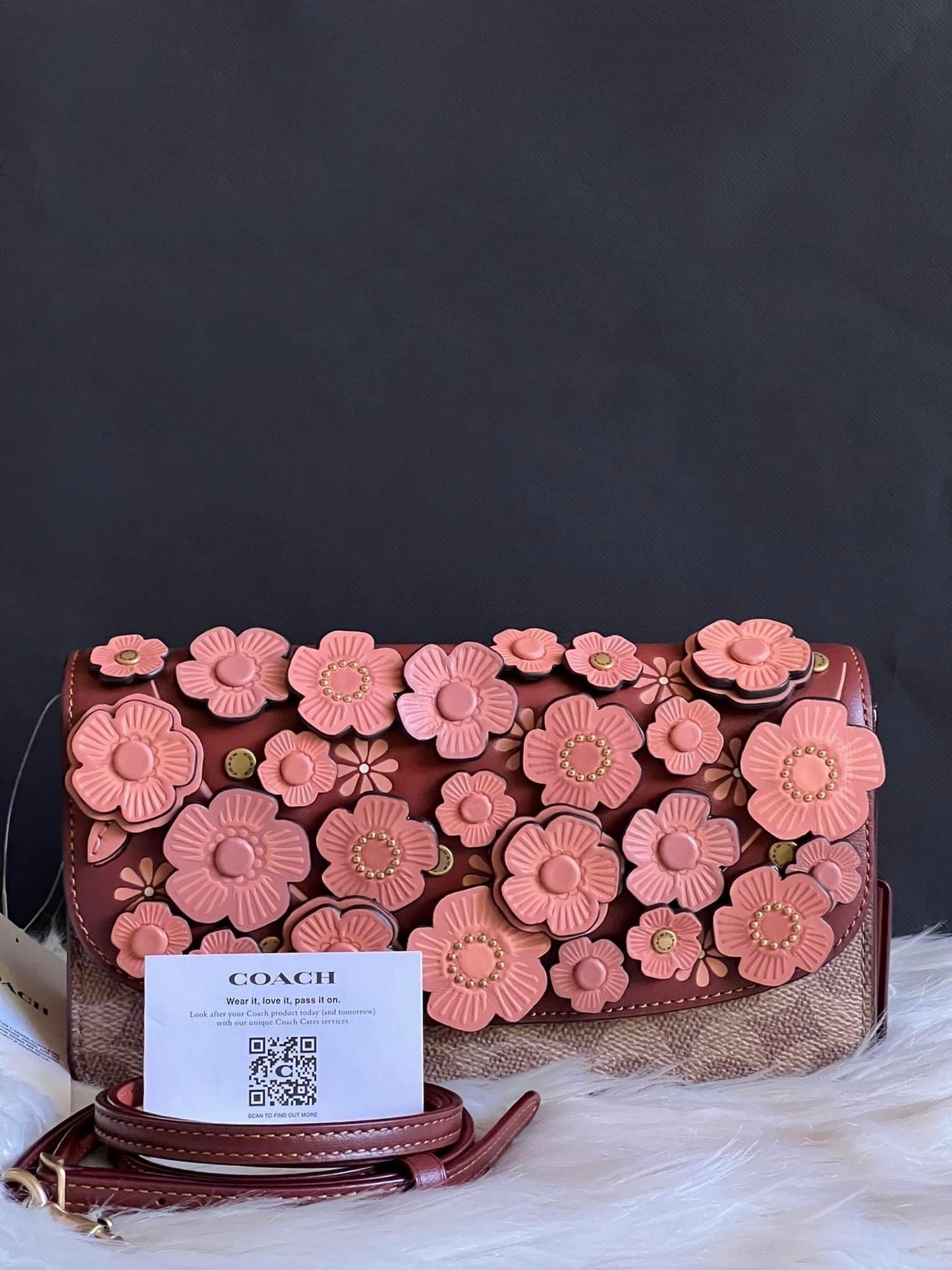 Coach Hayden Crossbody In Signature Canvas With Tea Rose