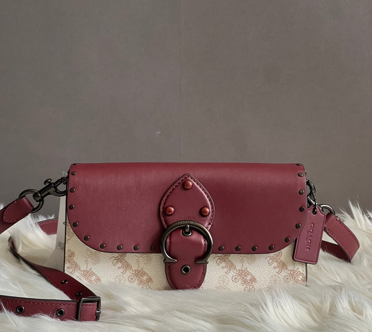 Coach Beat Crossbody Clutch in Signature Canvas with Horse and Carriage Print