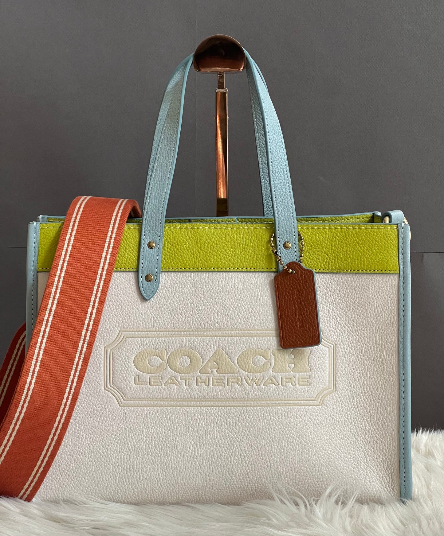 Coach Field Tote 30 in Colorblock with Coach Badge