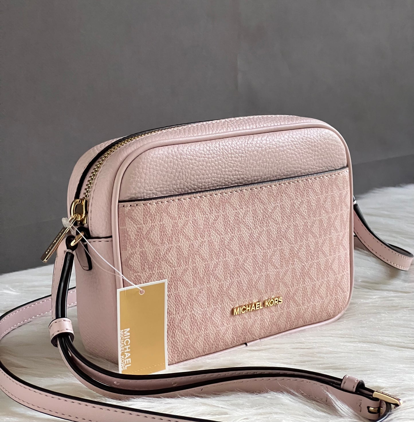 Michael Kors Jet Set Small Signature Logo Camera Crossbody Bag