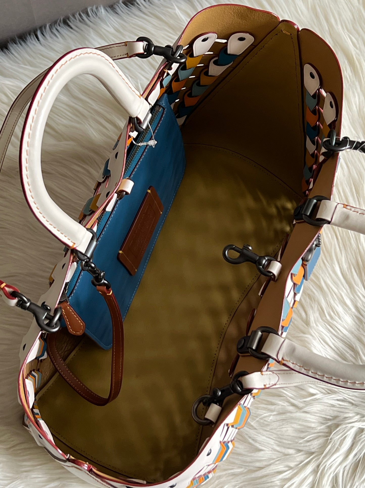 Coach 1941 Rogue Tote with Colorblock Coach Links