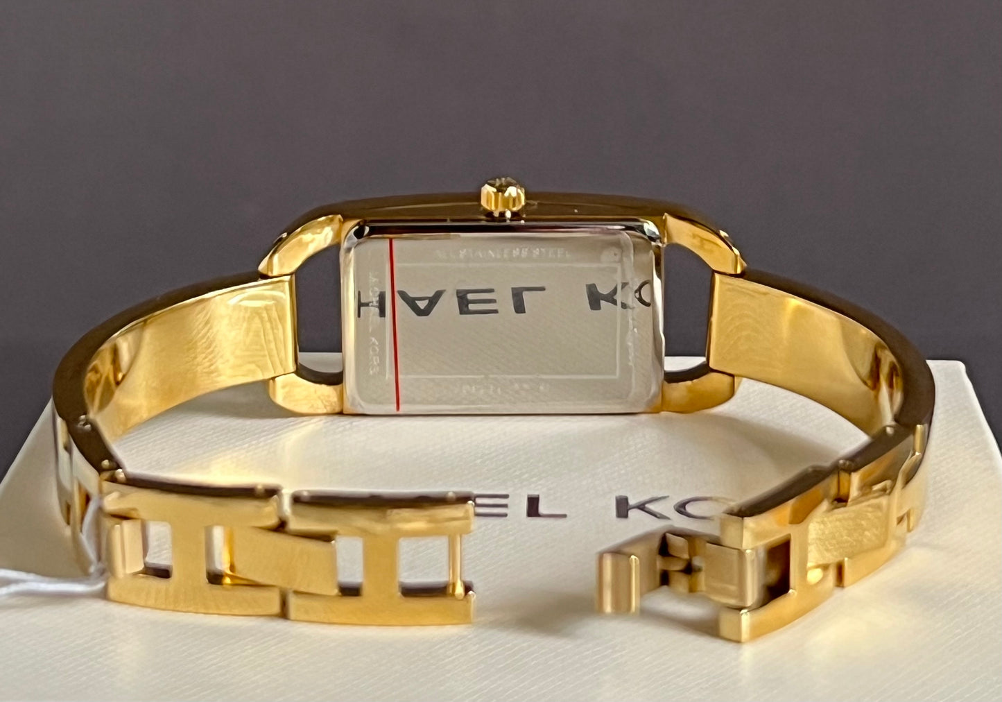 Michael Kors Women’s Mini Empire Pavé Gold-Tone Bangle Watch