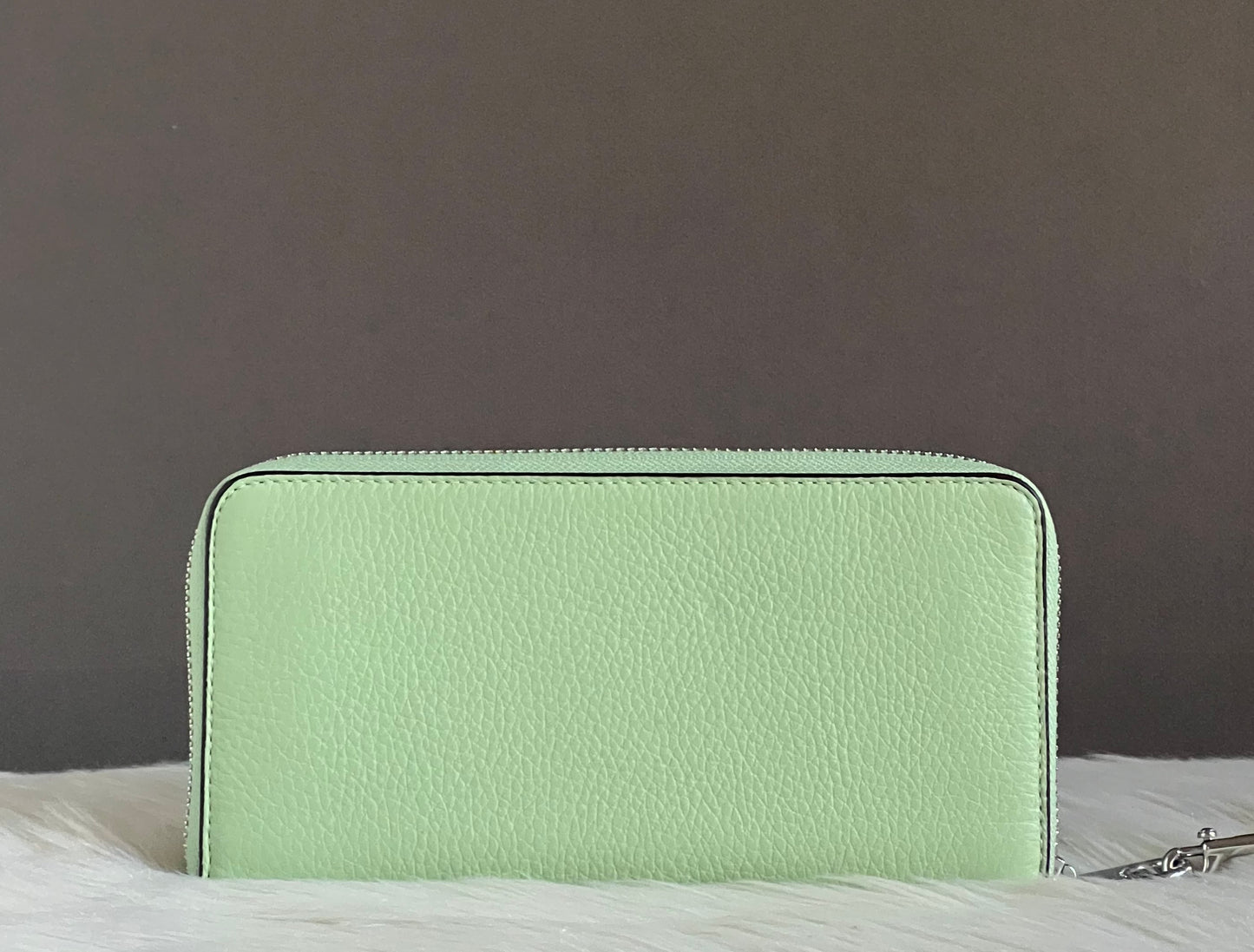 Coach Pebble Leather Zip Around Wallet