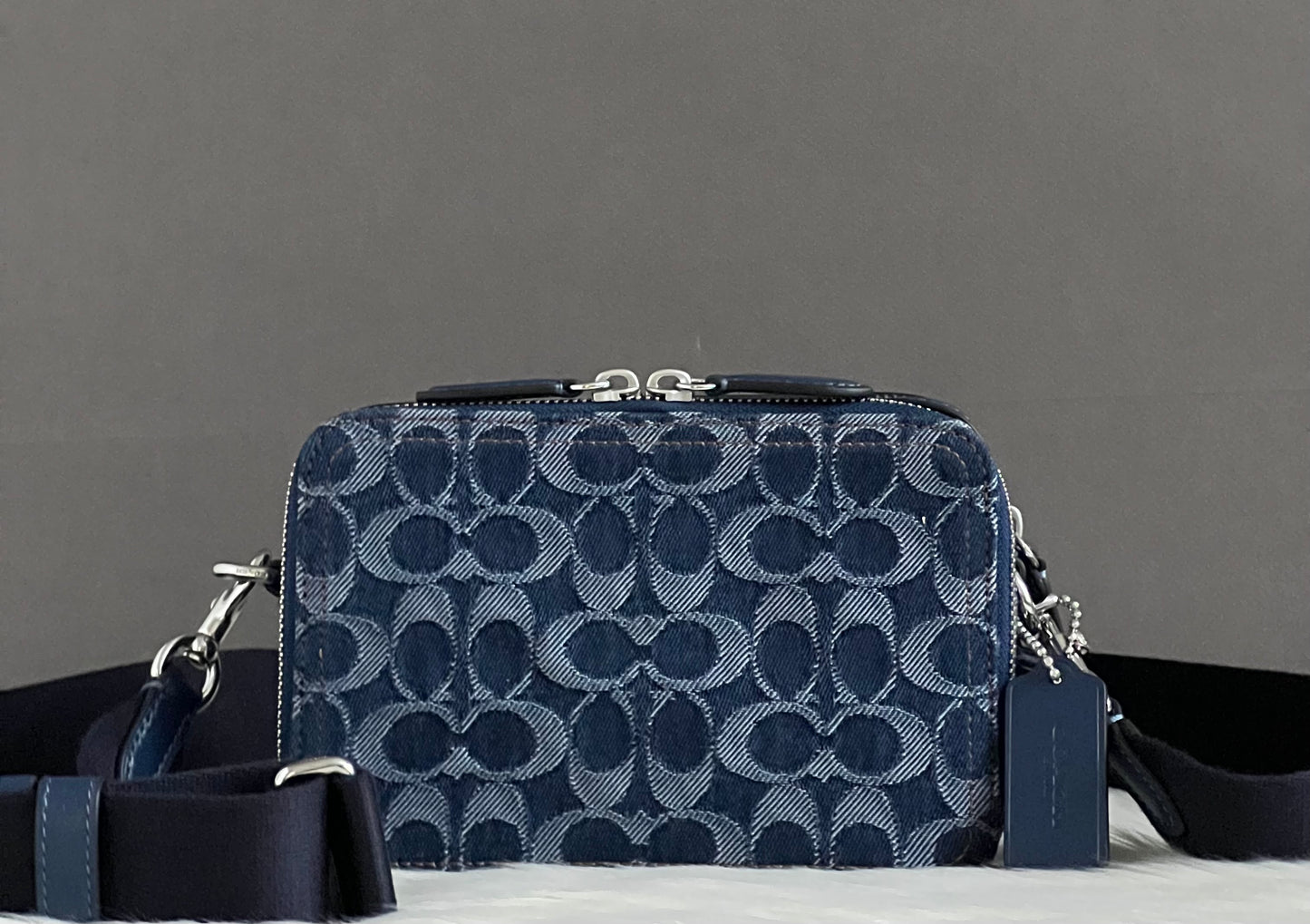 Coach Charter Crossbody Bag 19 In Signature Denim