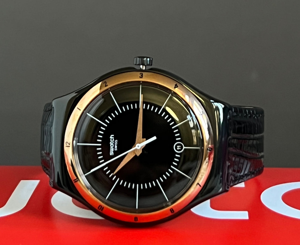 Swatch Black Nachtigall Watch