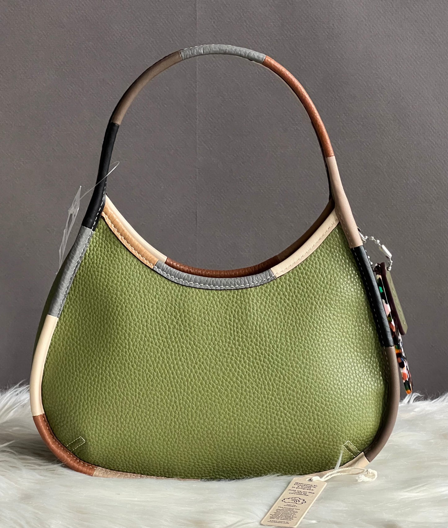 Coach Ergo Bag with Colorful Binding in Upcrafted Leather