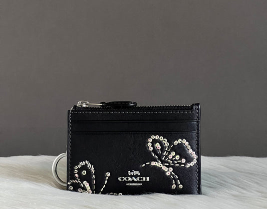 Coach Mini ID Card Case In Butterfly Print