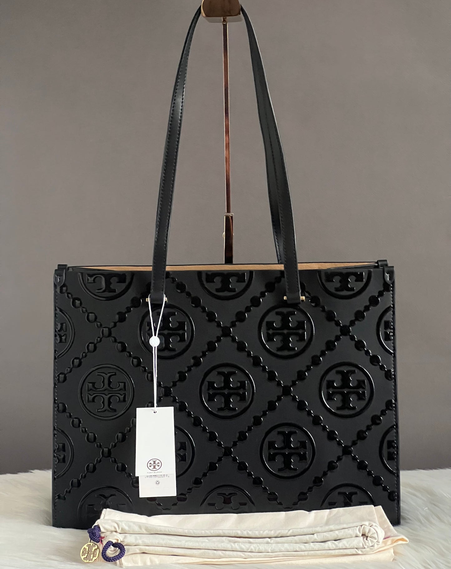 Tory Burch T Monogram Embossed Tote