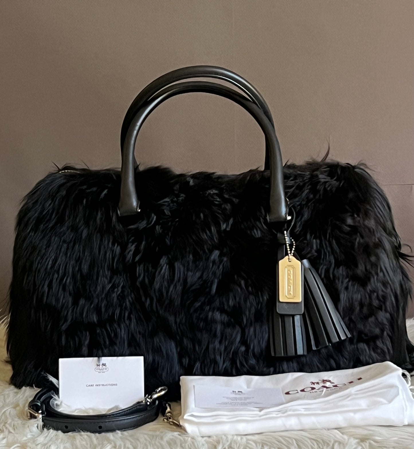 Coach Fur Duffle Bag