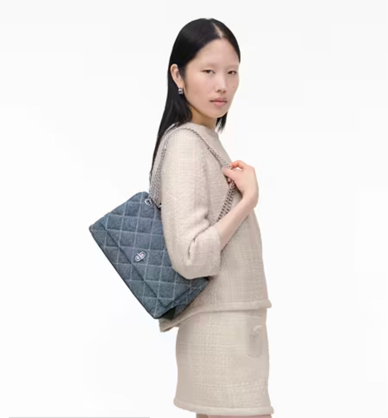 Marc Jacobs The Quilted Denim Dual Convertible Shoulder Bag