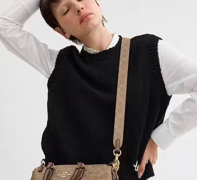 Coach Reversible Strap In Signature Canvas