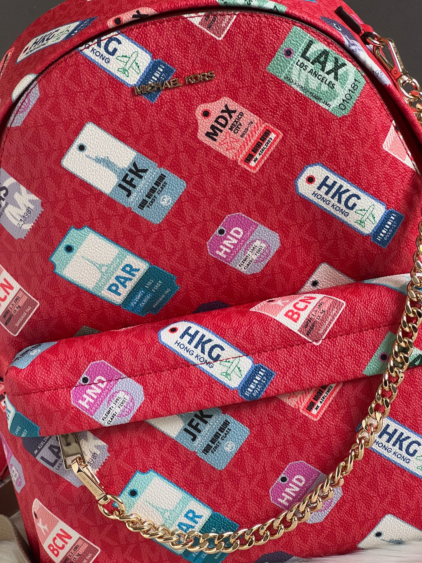 Michael Kors Slater Medium Printed Signature Logo Backpack