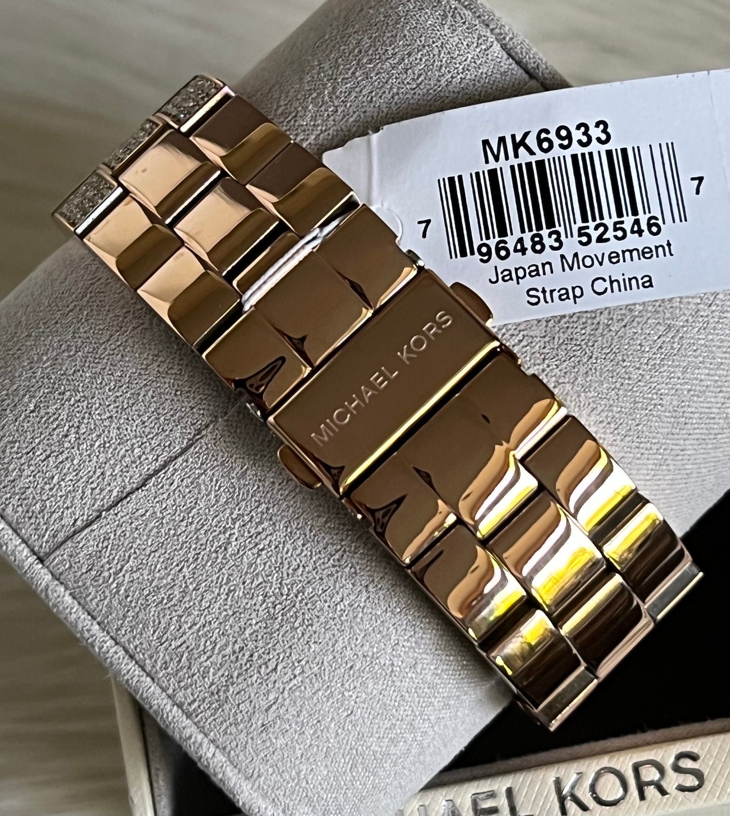 Michael Kors Bradshaw Rose Gold Pave Glitz Crystal Watch