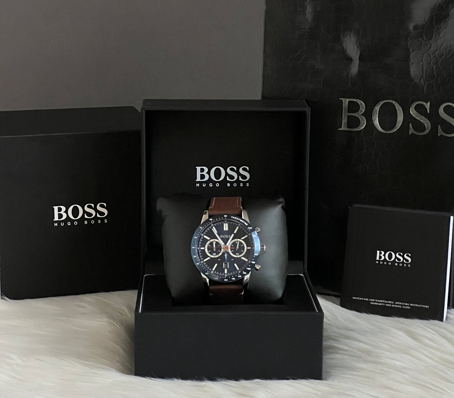 Hugo Boss Men’s Allure Chronograph Leather Strap Watch