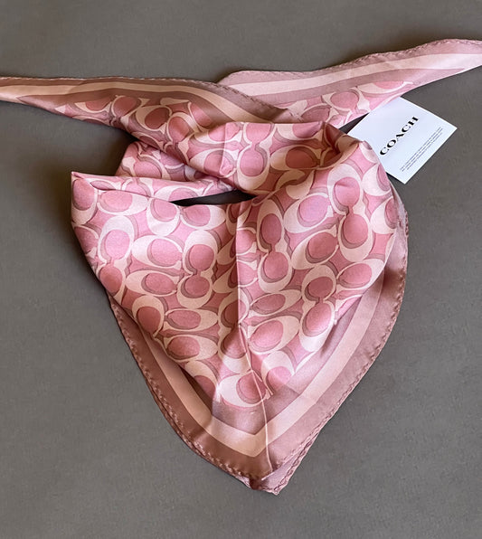 Coach Signature Silk Diamond Scarf