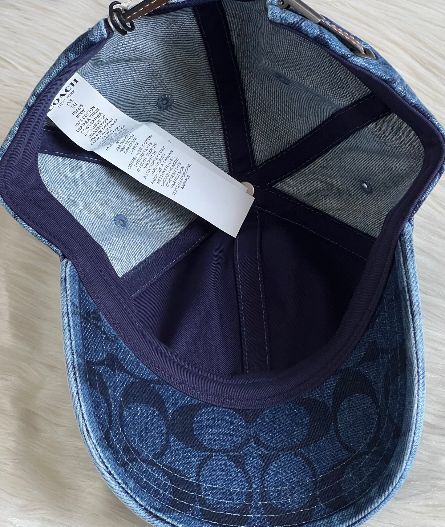 Coach Signature Denim Cap