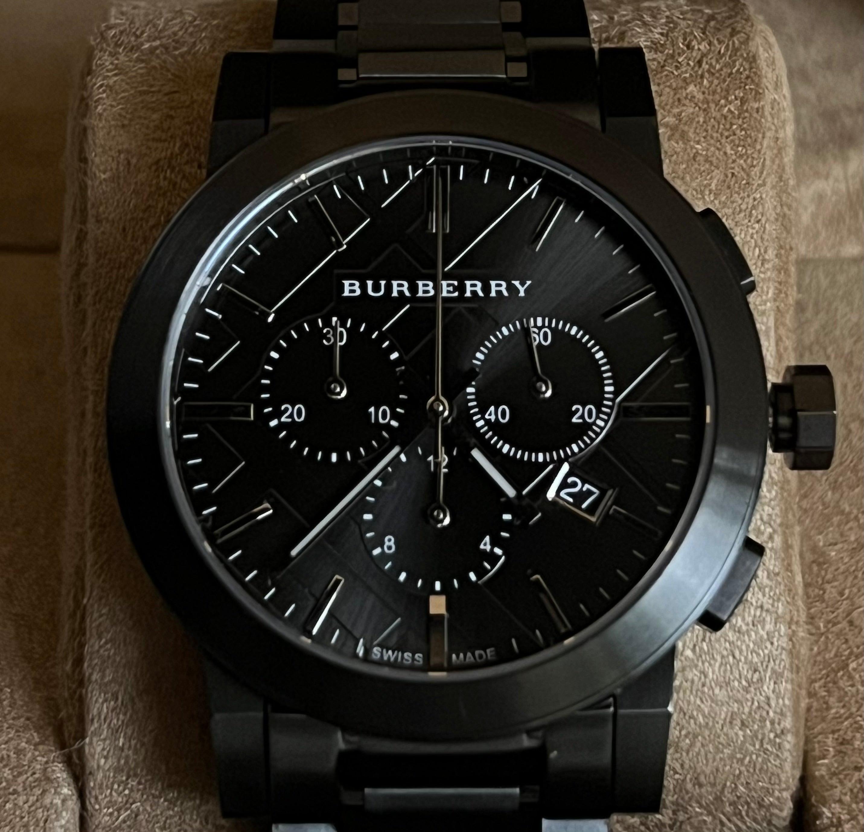 Burberry men's fashion stainless steel watch