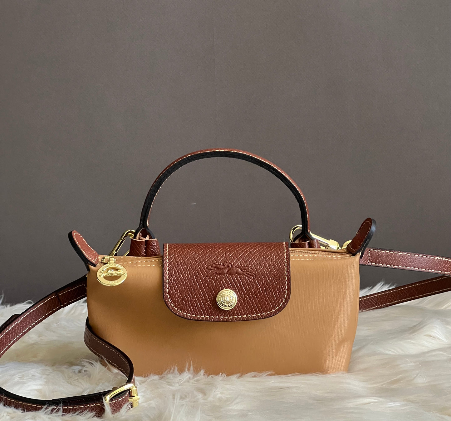 Longchamp XS Le Pliage Original Pouch with Strap