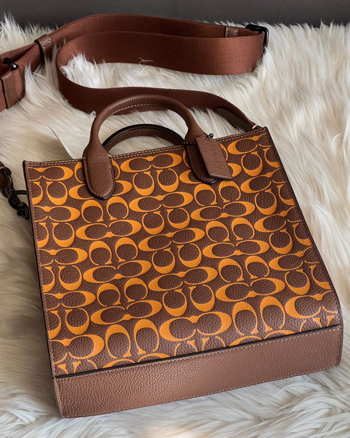 Coach Gotham Tall Tote 24 in Signature Leather