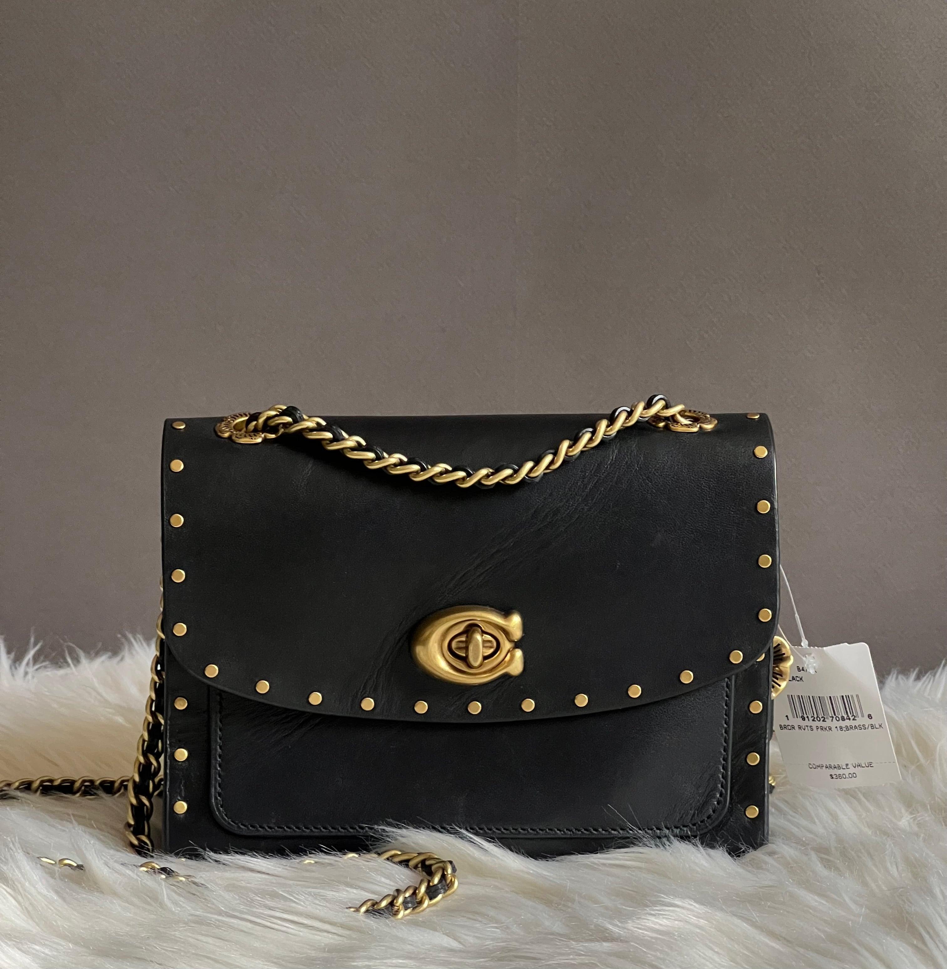 Coach parker bag with rivets sale