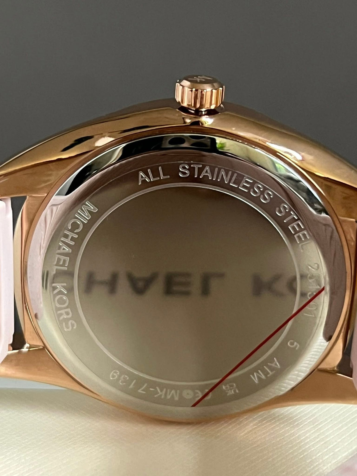 Michael Women’s Kors Janelle Three-Hand Pink Silicone Watch