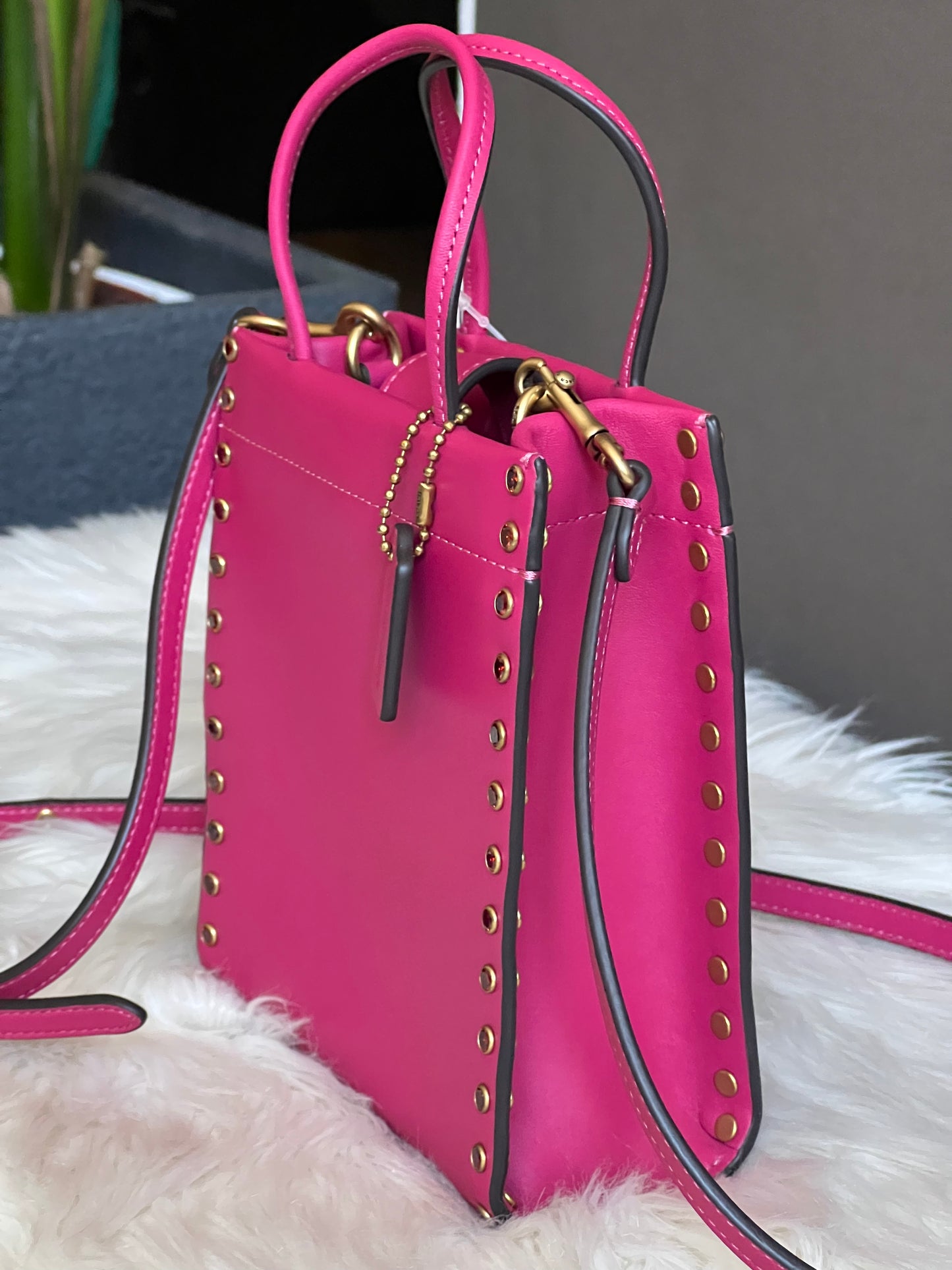 Coach Mini Cashin Tote with Crystal Rivets