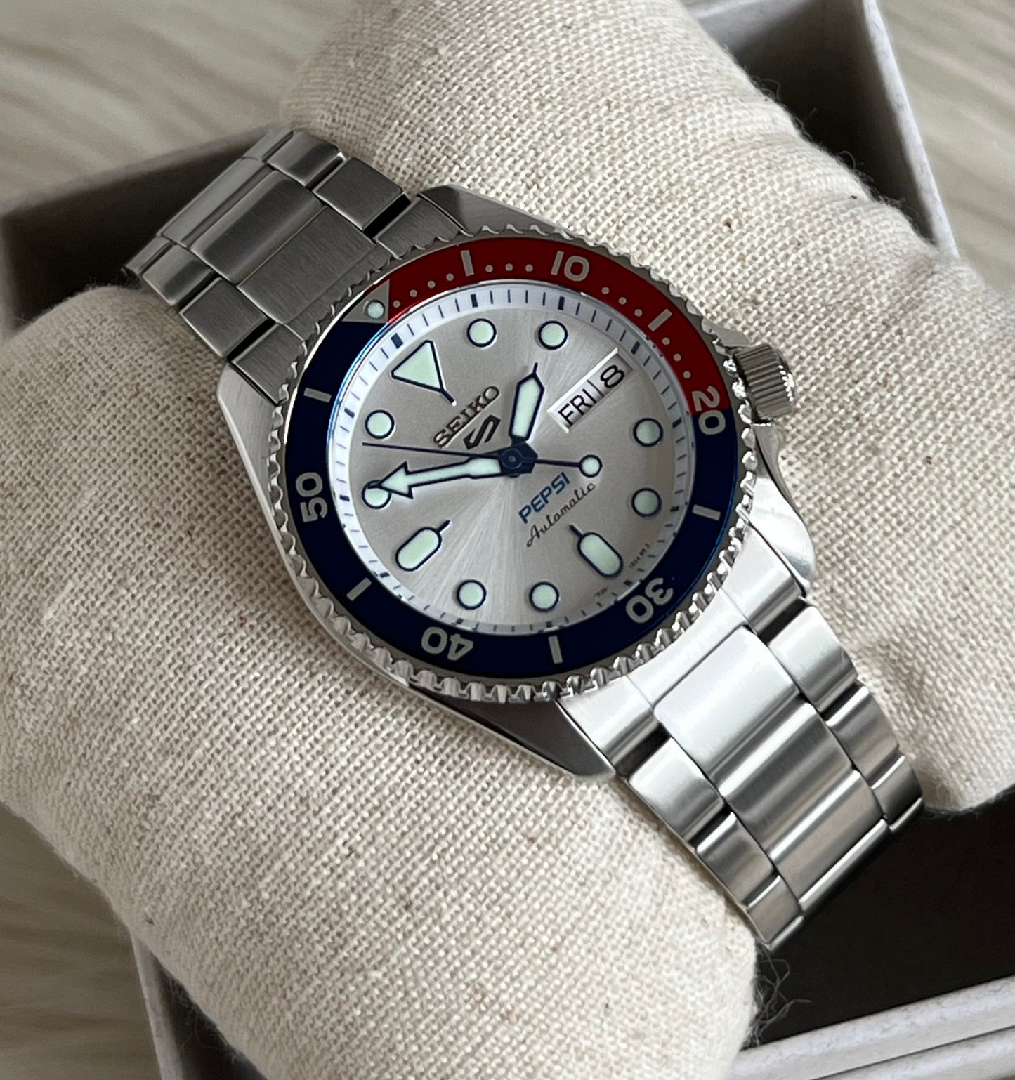 Seiko Men’s 5 Sports x Pepsi Limited Edition Automatic Stainless Watch