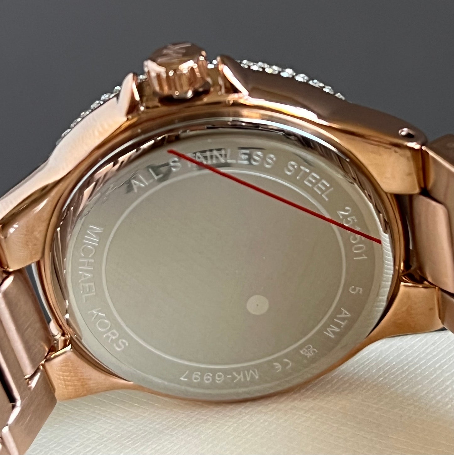Michael Kors Women’s Mini Camille Pavé Rose Gold-Tone Watch